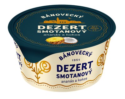 Obrázek Bánovecký smetanový dezert ananas-kokos 135g