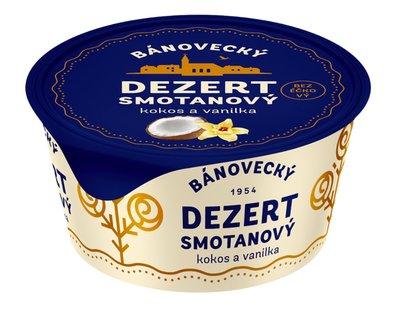 Obrázek Bánovecký smetanový dezert kokos-vanilka 135g