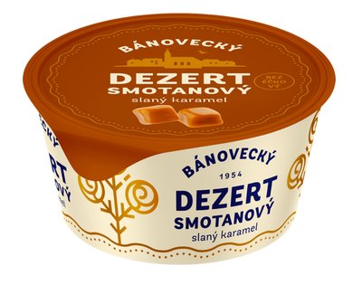 Obrázek Bánovecký smetanový dezert slaný karamel 135g