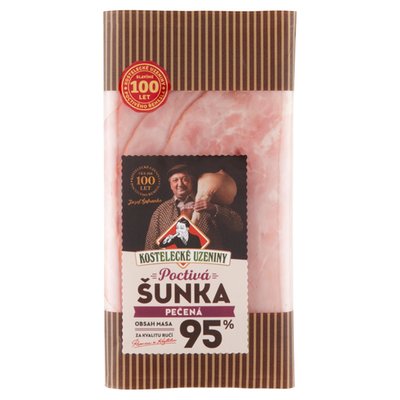 Obrázek ŠETŘÍME JÍDLEM: Kostelecké Uzeniny Poctivá šunka pečená 0,100kg