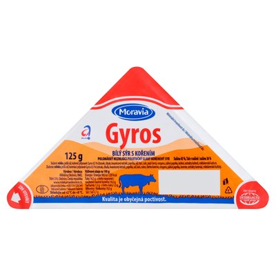 Obrázek ŠETŘÍME JÍDLEM: Moravia Gyros bílý sýr s kořením 125g