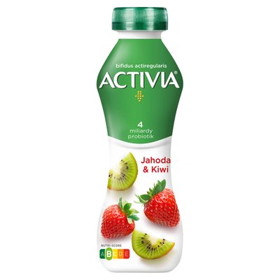 Obrázek ŠETŘÍME JÍDLEM: Activia Probiotický jogurtový nápoj jahoda a kiwi 280g