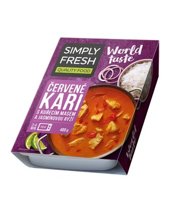Obrázek ŠETŘÍME JÍDLEM: Červené kari s kuřecím masem a jasmínovou rýží 400g