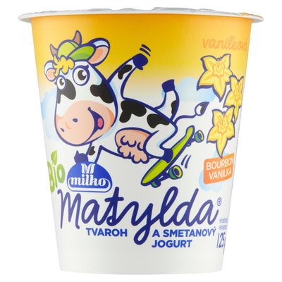 Obrázek ŠETŘÍME JÍDLEM: Milko Matylda Bio tvaroh a smetanový jogurt vanilková 125g