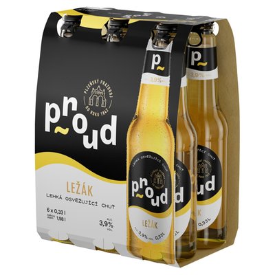 Obrázek Proud Pivo ležák ochucený 6 x 0,33l (1,98l)
