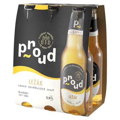 Obrázek Proud Pivo ležák ochucený 6 x 0,33l (1,98l)