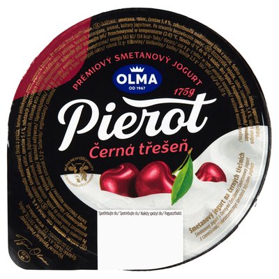 Obrázek ŠETŘÍME JÍDLEM: Olma Pierot Smetanový jogurt na černých třešních 175g
