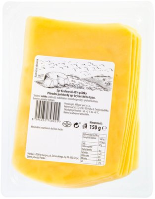 Obrázek ŠETŘÍME JÍDLEM: Sýr Krolewski 45% 150g plátky