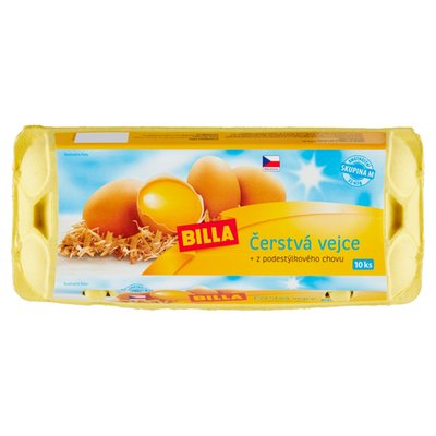 Obrázek ŠETŘÍME JÍDLEM: BILLA Čerstvá vejce M 10 ks