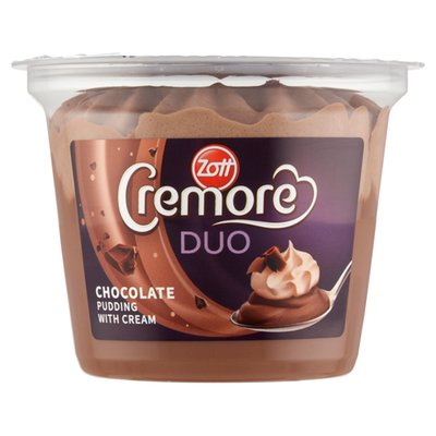 Obrázek ŠETŘÍME JÍDLEM: Zott Cremore Duo mléčný čokoládový dezert s kakaovou šlehačkou 190g