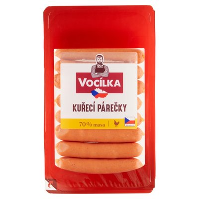 Obrázek ŠETŘÍME JÍDLEM: VOCÍLKA Kuřecí párečky 250g