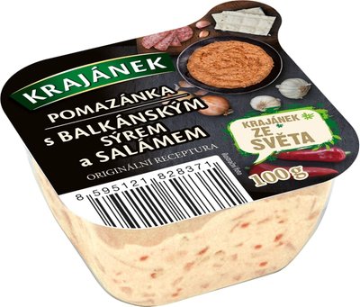 Obrázek ŠETŘÍME JÍDLEM: Krajánek Pomazánka s balkánským sýrem a salámem 100g