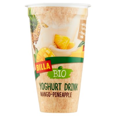 Obrázek ŠETŘÍME JÍDLEM: BILLA BIO Jogurtové mléko s bifidokulturou mango-ananas 230g