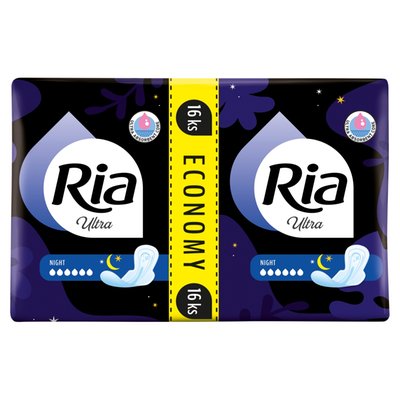 Obrázek Ria Ultra Night menstruační vložky 16 ks