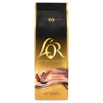 Obrázek ŠETŘÍME JÍDLEM: L'OR Crema Absolu Profond káva pražená zrnková 500g