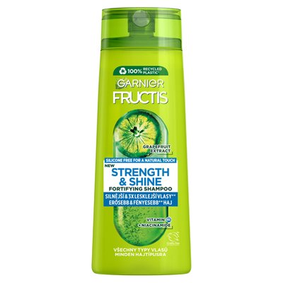 Obrázek Garnier Fructis Strength & Shine Posilující šampon pro všechny typy vlasů bez lesku a síly, 400