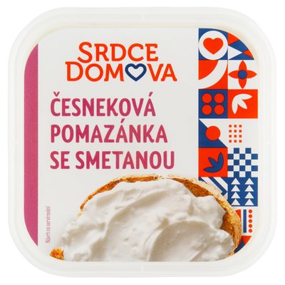 Obrázek ŠETŘÍME JÍDLEM: Srdce domova Česneková pomazánka se smetanou 135g