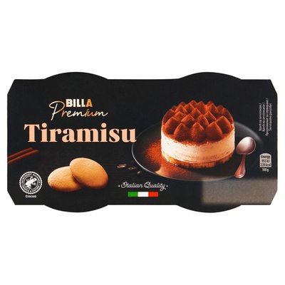 Obrázek ŠETŘÍME JÍDLEM: BILLA Premium Tiramisu 2 x 90g (180g)