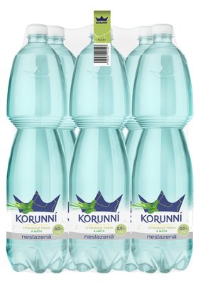 Obrázek Korunní Jemně perlivá s příchutí citronová tráva a máta 1,5l