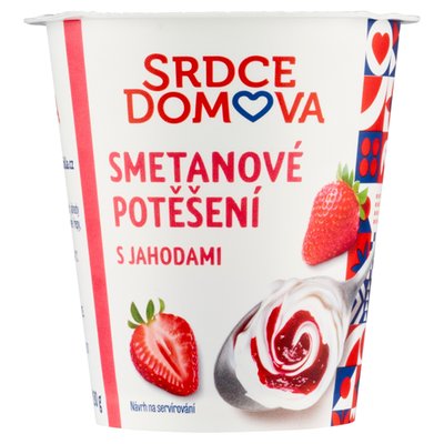 Obrázek Srdce domova Smetanové potěšení s jahodami 130g