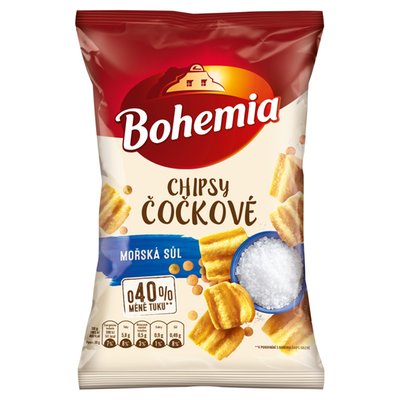 Obrázek Bohemia Chipsy čočkové mořská sůl 65g