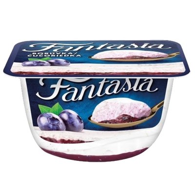 Obrázek ŠETŘÍME JÍDLEM: FANTASIA Jogurtovo-tvarohový dezert s borůvkovo-černorybízovou vrstvou