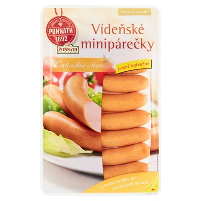 Obrázek ŠETŘÍME JÍDLEM: Ponnath ŘEZNIČTÍ MISTŘI Vídeňské minipárečky 200g