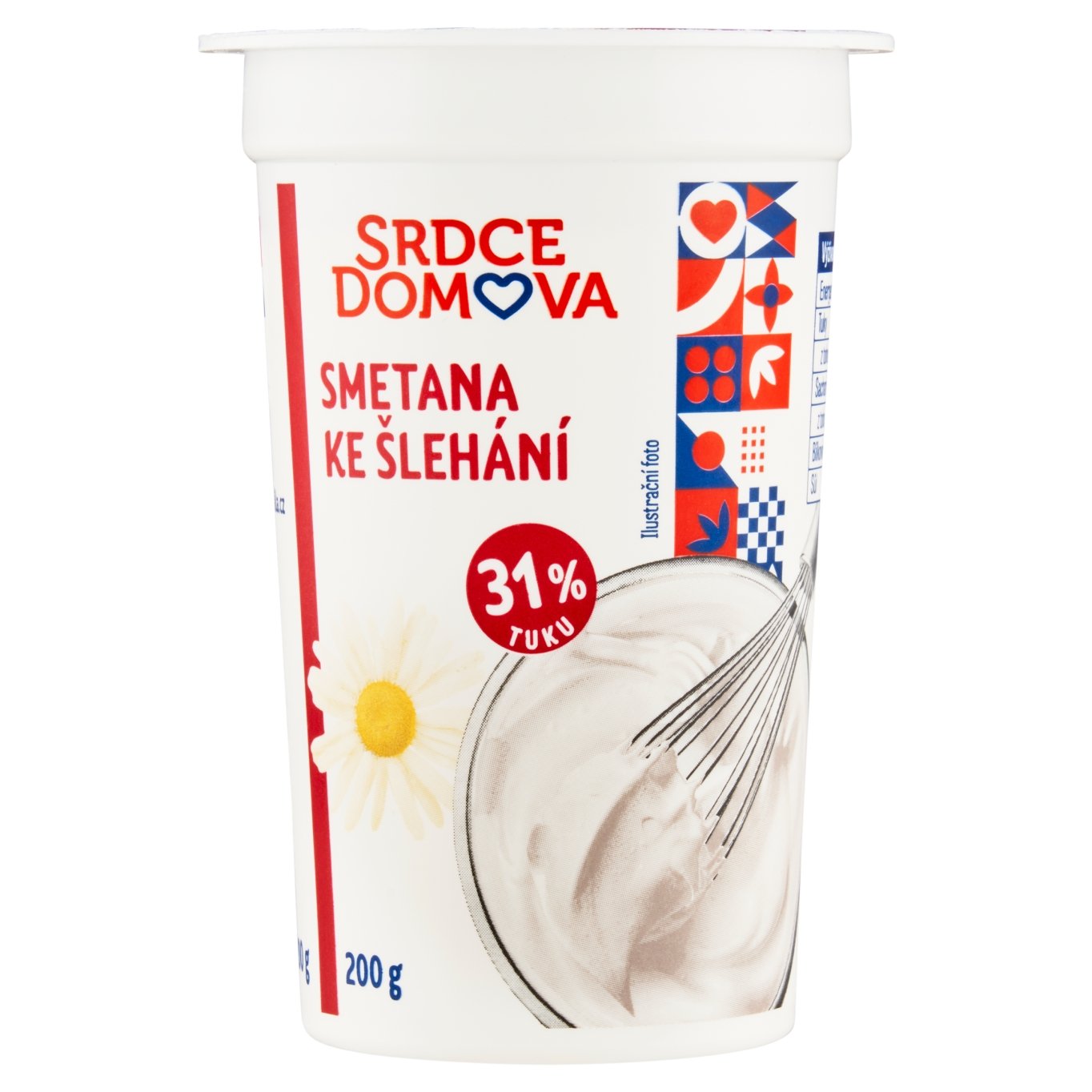 Srdce domova Smetana ke šlehání 31%