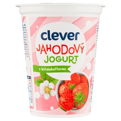 Obrázek clever Jahodový jogurt s bifidokulturou 400g