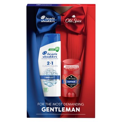 Obrázek Sada produktů: šampon Head & Shoulders 2v1 Classic Clean a deodorant Old Spice Captain