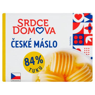 Obrázek Srdce domova České máslo 84 % tuku 250g