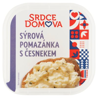 Obrázek Srdce domova Sýrová pomazánka s česnekem 135g