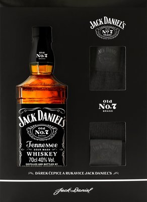 Obrázek Jack Daniel's Whiskey 0,7l 40% + čepice a rukavice