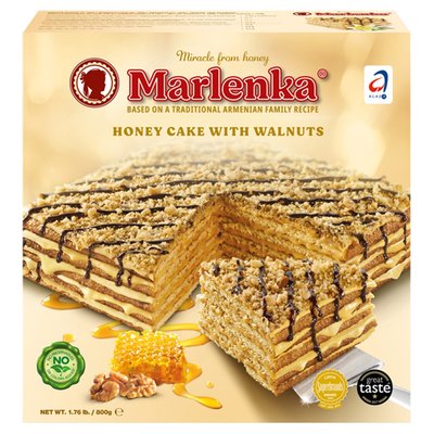 Obrázek ŠETŘÍME JÍDLEM: Marlenka Medový dort s vlašskými ořechy 800g