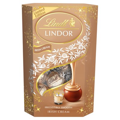 Obrázek Lindt Lindor Bonbóny z mléčné čokolády s jemnou náplní s chutí Irish cream 200g