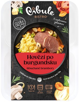 Obrázek Cibule Bistro Hovězí po burgundsku se šťouchanými bramborami 350g