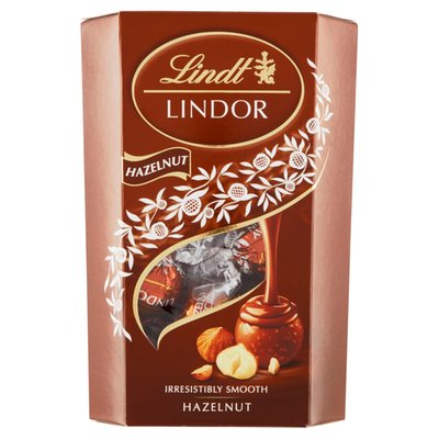 Obrázek ŠETŘÍME JÍDLEM: Lindt Lindor Čokoládové bonbóny s kousky jader lískových ořechů s jemnou krémovou náplní 200g
