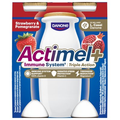 Obrázek ACTIMEL Triple Action Borůvka - Ostružina 4x100g