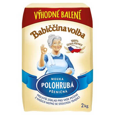 Obrázek ŠETŘÍME JÍDLEM: Babiččina Volba Mouka polohrubá pšeničná 2kg