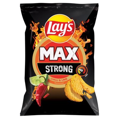 Obrázek ŠETŘÍME JÍDLEM: Lay's Max Strong smažené bramborové lupínky s příchutí chilli a limetky 190g