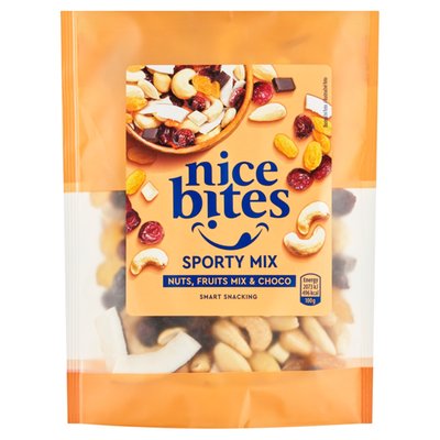 Obrázek ŠETŘÍME JÍDLEM: Nice Bites Směs sušeného a kandovaného ovoce s jádry skořápkových plodů a kousky čokolády 200g