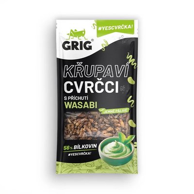 Obrázek Grig Křupaví cvrčci s příchutí wasabi 13g