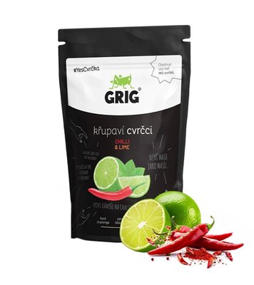 Obrázek Grig Křupaví cvrčci s příchutí chilli a limetky 20g