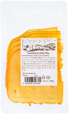 Obrázek ŠETŘÍME JÍDLEM: Farmářský sýr plátky 100g