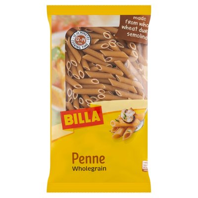 Obrázek BILLA Penne těstoviny celozrnné sušené 500g