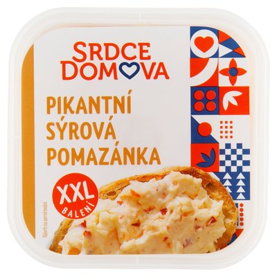 Obrázek ŠETŘÍME JÍDLEM: Srdce domova Pikantní sýrová pomazánka 400g