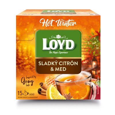 Obrázek Loyd pyramida Hot Winter Sladký citron a med 15x3g