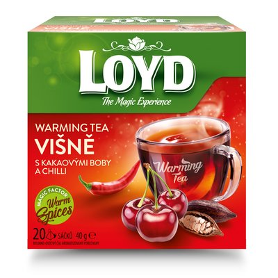 Obrázek Loyd pyramida Warming Tea višně s kakaovými boby a chilli 20x2g