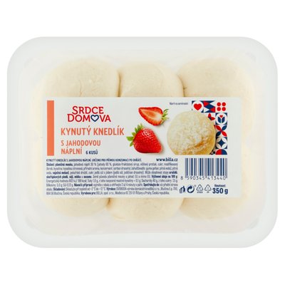 Obrázek ŠETŘÍME JÍDLEM: Srdce domova Kynutý knedlík s jahodovou náplní 6 ks 350g