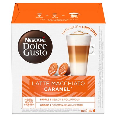 Obrázek ŠETŘÍME JÍDLEM: NESCAFÉ® Dolce Gusto® Latte Macchiato Caramel - kávové kapsle - 16 ks